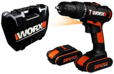 Worx 20V Hammer Drill with 2 Lithium-Ion Batteries Worx 20V Hammer Drill with 2 Lithium-Ion Batteries